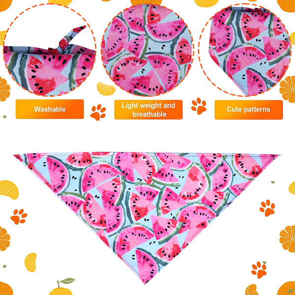 2 stk Hundebåndana for Små, Mellomstore og Store Hunder, Katt Hund Sjal Hund Trekantforkle Sjal for Jente eller Gutt Gave, S, M