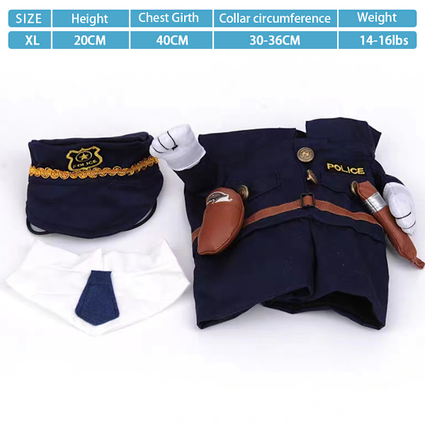 Kostymkläder med hatt Husdjur Hund Katt Halloween-kostymer för fest Jul Specialevenemang Kostymuniform med hatt Rolig husdjur
