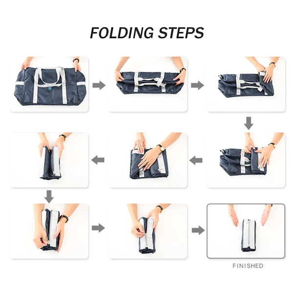 Foldbar Rejsetaske Duffel Tote Håndbagage Sports Duffel Håndbagage til fly Weekendtaske Overnight til Kvinder og Piger