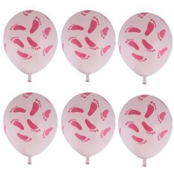 10 stk Latex Balloner Fod Fødselsdagsfest Bryllup Babyshower Dekoration Pink