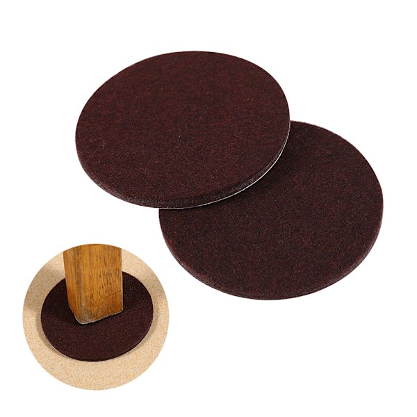 Self Adhesive Floor Table Furniture Chair Scratch Protector Felt Protective Pads Mat Brown