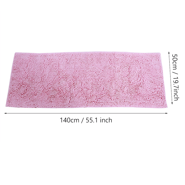 Chenille Anti-slip Vandabsorberende Skridsikker Måtte Badeværelse Stue (Pink)