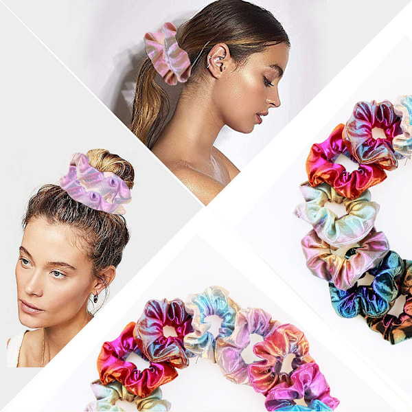 Hår Scrunchies Elastikker til Hår, 15 stk Hestehale Hår Scrunchy, til Kvinder og Piger
