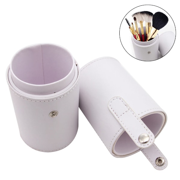 Bærbar Make Up Penselholder, Kosmetik Pensel Spand Opbevaring Cylinder PU Læder Kosmetik Make Up Kop Organizer til Skrivebord og Rejse