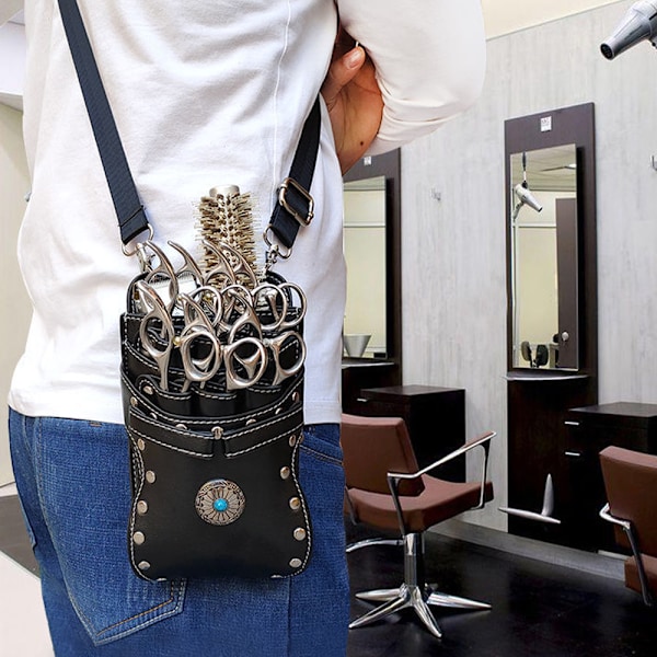 Saxpåse Holster med Bälte för Frisörer, Salongsfrisörer Barberare Saxar