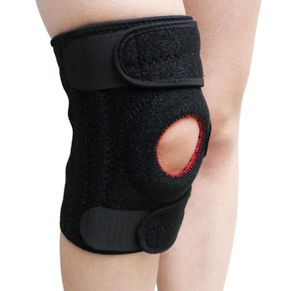 Knæstøtte med Åben Knæskal Stabilisator Neopren Knæstøtte til Mænd Kvinder Løbetur Basketball Meniskus Riv Arthritis Led Smertelindring ACL