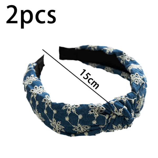 Knutna pannband för kvinnor, breda pannband, hårband, twistknut, hårband, modeaccessoarer för hår