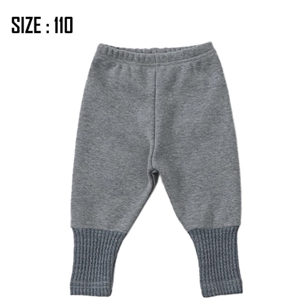 Babys ekstra tykke varme fleecebukser, babys efterårs- og vinterpels-splejsede leggings (grå)
