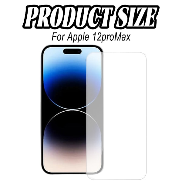 Skærmbeskytter til iPhone 12 Pro Max Hærdet Glas 1-Pak 1-Pak