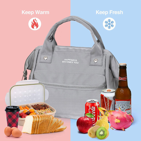 Lunchväska för Män/Kvinnor Lunchtote Väska Isolerad Lunchbox för Arbete Picknick Skola