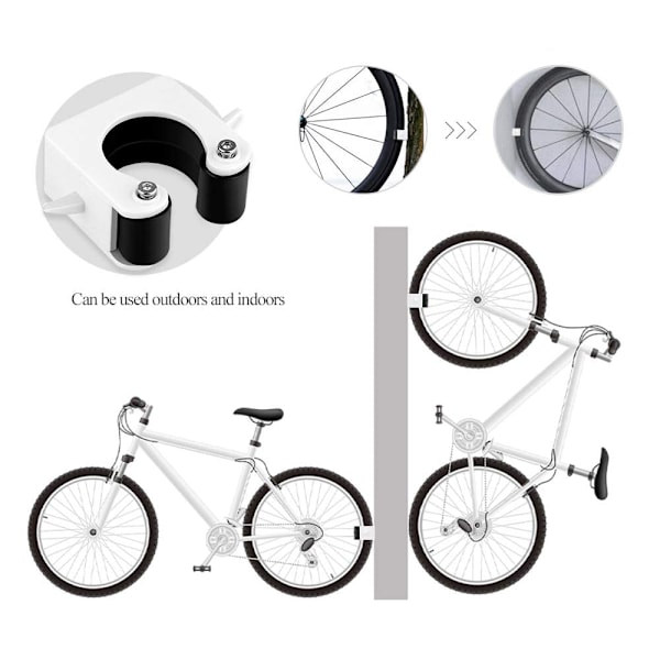 Cykelparkeringsbeslag Vægmontering Mountainbike Landevejscykel Vertikal Opbevaring Holder Klip Cykel Display Stativ Beslag MTB Cykel