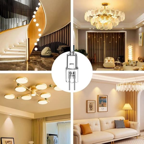 G4 Halogen Bulb (20 Pieces) G4 12v 20w Dimmable Halogen Bulb Warm White 280lm, 2800k 2-Pin Halogen Bulb