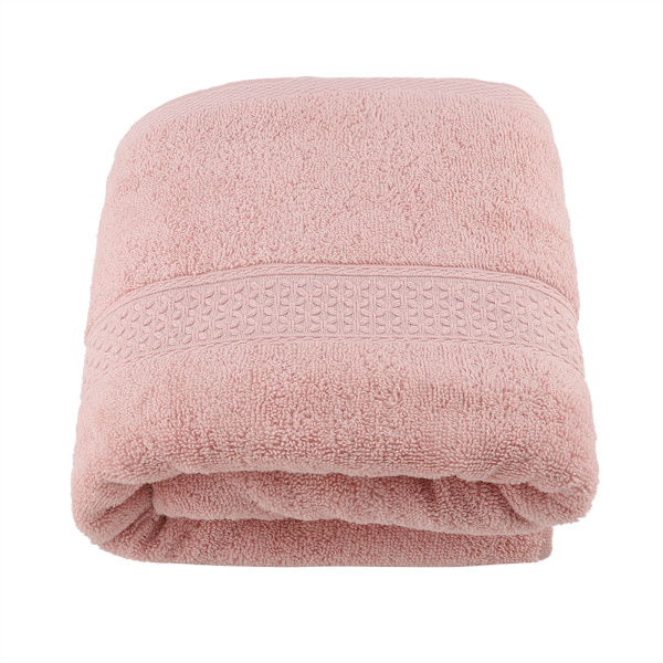 100% Bomulls Stor Tjock Stark Absorberande Snabbtorkande Mjuk Badhandduk (Rosa)