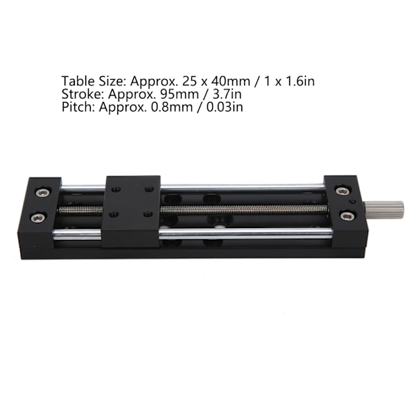Skyveplattform X Dovetail Guide Lineær Bord med Girroterende Håndtak SP40A-DB95