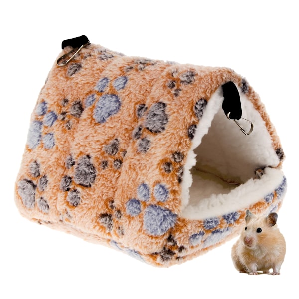 Vintervarm Hamster Seng, Blød Lille Dyreseng Hus med Krogdesign til Hamster Papegøje Pindsvin Marsvin