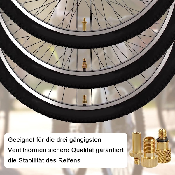 Set med 21 delar Set passar DV SV AV:s multifunktionella långlivade ventiladapter, högkvalitativ luftpump