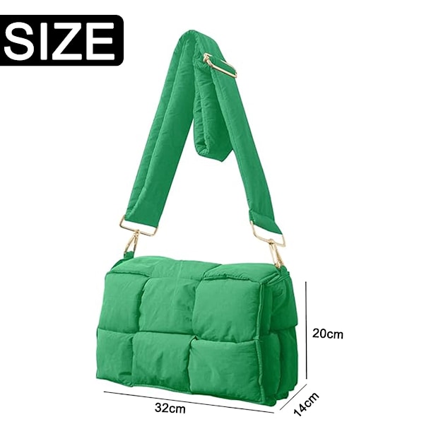 Quiltad Tote Bag för Kvinnor Puffer Bag Quiltad Väska Puffer Axelväska Nylon Vadderad Vävd Handväska Designer Crossbody Dupes Kvinnor Dun Plånbok