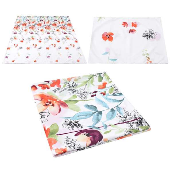 3-delat Set med Sängkläder i Blommigt Mönster, Sandfärgad, Mjukt, Kuddfodral #King Size