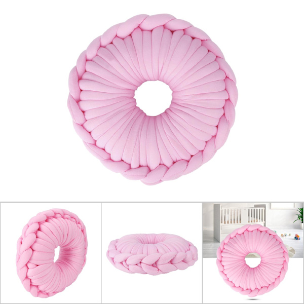 Färgglad Söt Bebis Kudde Mjuk Rund Cirkeldyna Midja Skydd Sittdyna (Rosa)