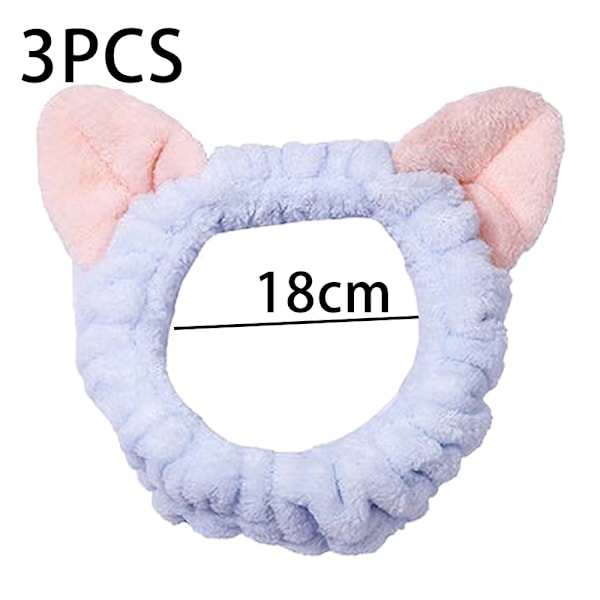 Plush Kattehovedbånd i Blødt Strækbar Fuzzy Cosplay Kostume & Hårtilbehør Ansigtsvask Brusebad