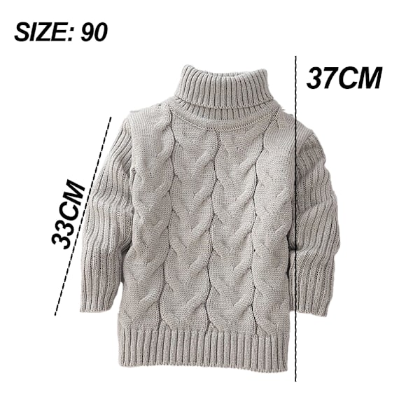 Drenge Piger Langærmet Chunky Varmt Trøjeoverdel Sweater