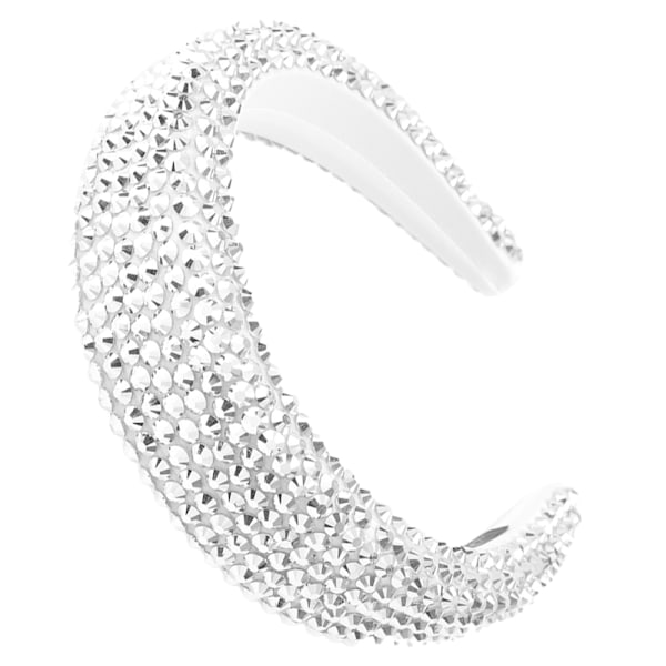 Glittrande kristallpärlbeklädd bred diadem med strass för kvinnor