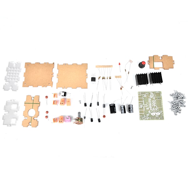 TDA2030A 15Wx2 Dobbeltkanals Strømforstærkerkort DIY Kit AC/DC Strømspænding med Kabinet