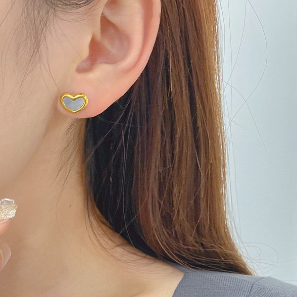 Silver örhängen med söt stil, feminina trendiga örhängen, mjuka matchande örhängen