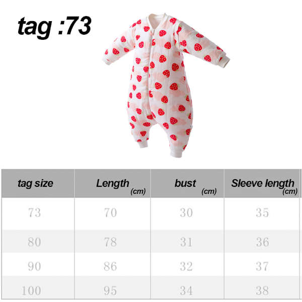 Høst/vinter barnesovesekk med splittede ben for baby