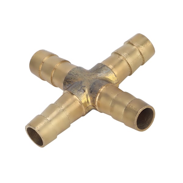 5 stk. 8 mm Tyk Messing Slangekobling Rørtilbehør Connector Joint Coupler Adapter (4 Vejs)