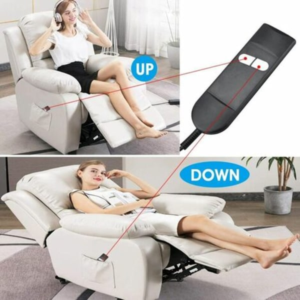 Commande Manuelle Fauteuil à 2 Boutons Inclinable Télécommande Interrupteur Pour Fauteuil électrique Pour Fauteuil élévateur, Canapé