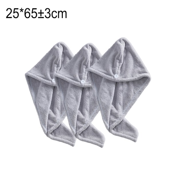 Mikrofiber Hårhanddukspaket - 3-pack Snabbtorkande Hårhanddukar, För Män och Kvinnor