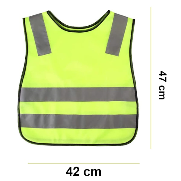 2 stycken reflexvästar för barn, säkerhetsväst för pojkar och flickor
