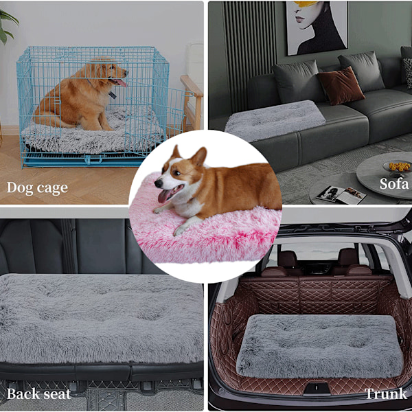 Hundekøje til Store Hunde, Blød Plys Hundekøje, til Store, Mellemstore og Små Hunde og Katte, Fluffy Kennel Pude.