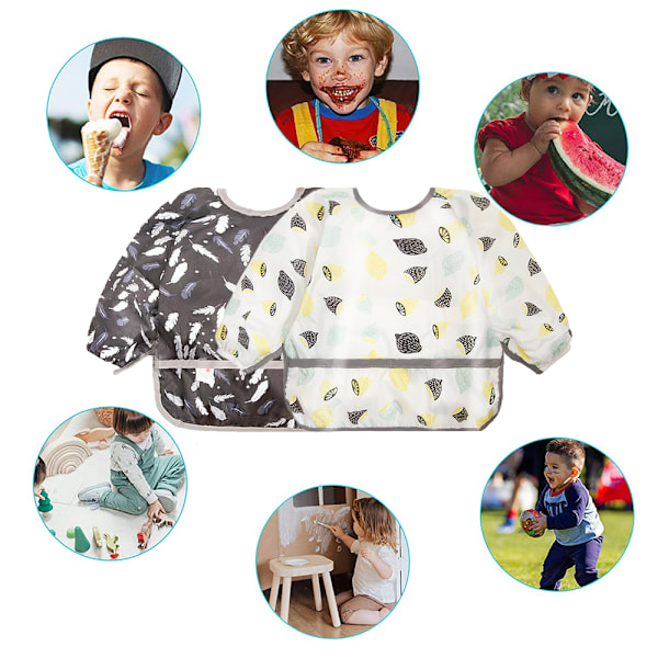 Långärmade Babysalladar, Spädbarnssalladar För Att Äta, Plast Salladar, Babysalladar, Avvänjningssallader, Smock Salladar