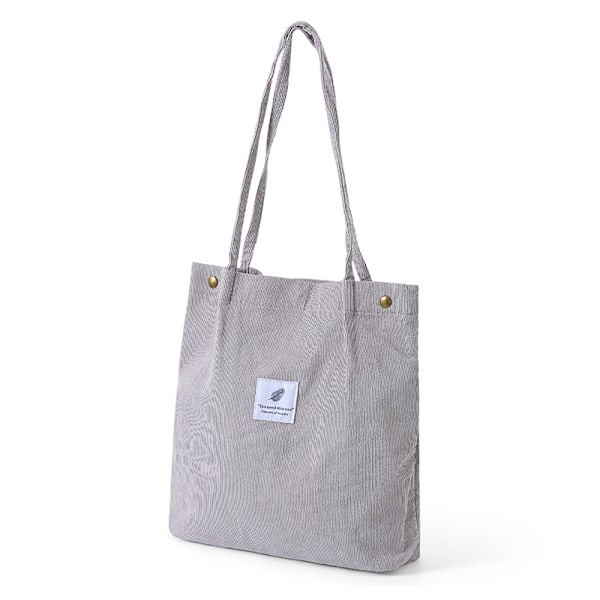 Corduroy Canvas Väska Handväska Litterär Joker Axelväska Campus Tote Väska