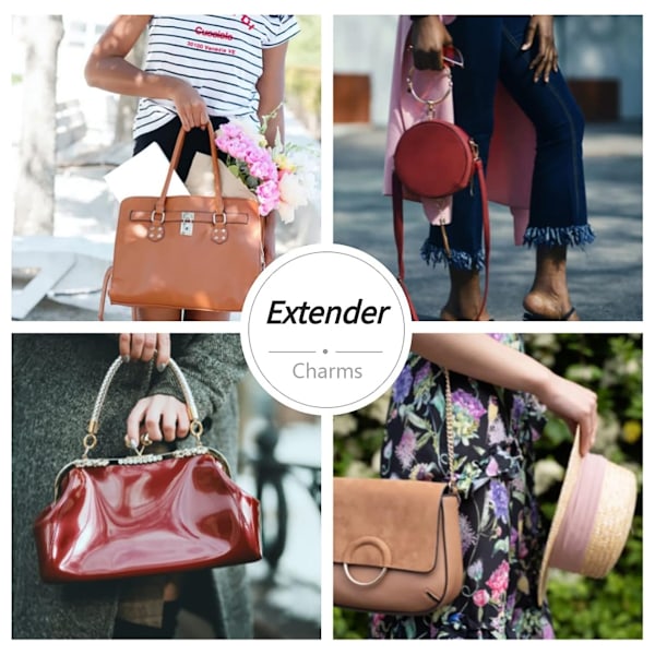 2 st väska rem förlängare väska förlängare kedja avlång form ersättning väska kedja förlängare väska berlocker för crossbody väska handväska axelväskor