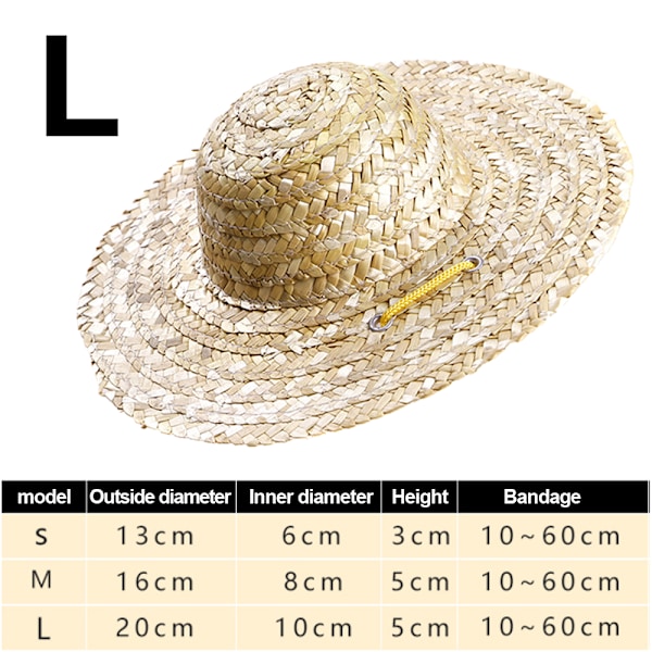 Lemmikkien Sombrero-Olkihattu Säädettävä Havaiji Puutarha Auringon Kauha Hattu Pienille Koirien Pennuille Kisseille