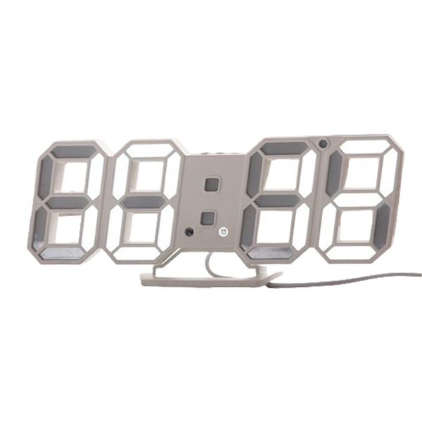 Fjärrstyrd Digital LED Väggklocka, Multifunktionell LED-Klocka, Stor Kalender, Minutlarm, Nedräkningstimer, Stor Termometer, Tyst Klocka