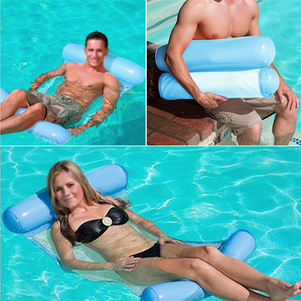 Vandhængekøje, 1 pakke One-click oppustelig Ultra komfortabel luftmadras Swimming Pool Pool Mat Flydende seng, Sommergave til voksne børn