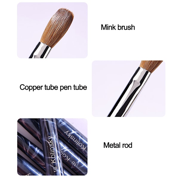 Akryl Neglebørste - 3D Håndlavet Neglebørster til Akryl Applikation, Manicure til DIY Værktøjer