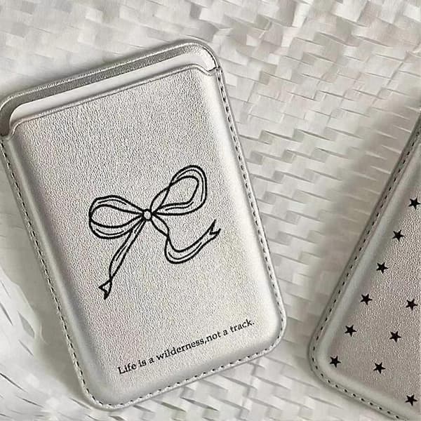 Butterfly MagSafe Card Wallet - PU Leather Magnetic Phone Accessory C C One size