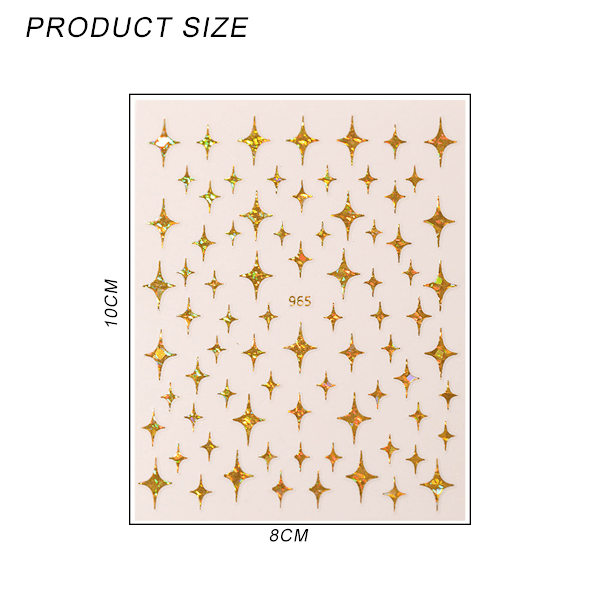 24 ark Stars Nail Stickers för kvinnor Flickor Barn - Självhäftande Star Nageldekaler för naglar och akryl Nageldekor för Nail Art Design DIY