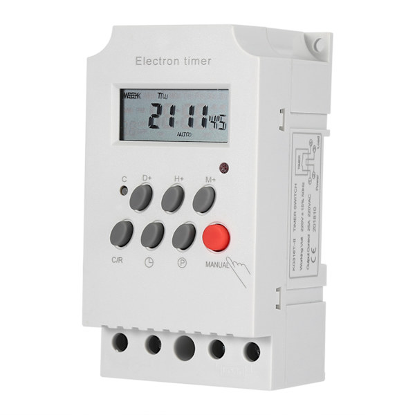 KG316T-II 30A Digital Timerbrytare Programmerbar Elektronisk Tidskontrollbrytare (AC 220V)