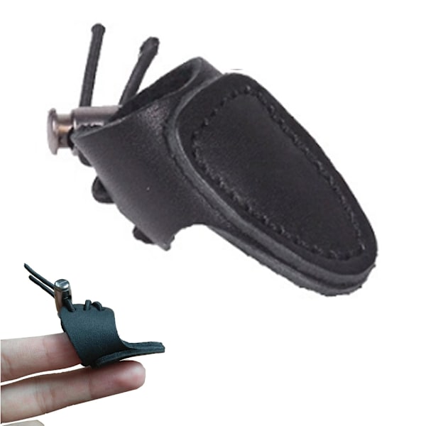 Blød Læder Tommelfinger Ring Bueskydning Fingerbeskytter Recurve Bue Fingerbeskytter Traditionel Buebeskytter Skydehandsker