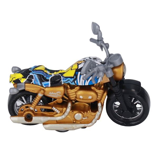 Mini Motorcykel Model Legering Høj Simulation Fremme Koordination Træk Tilbage Motorcykel Legetøj til Børn Guld