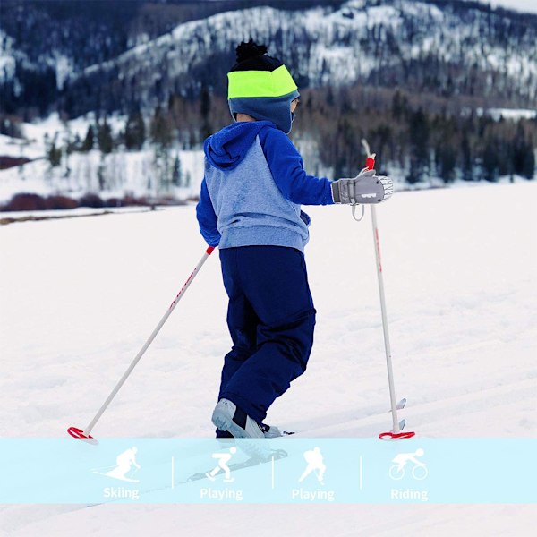 Søte mønstrede skiglover vinter 6-12 år gamle barns varme hansker utendørs sykling vindtett