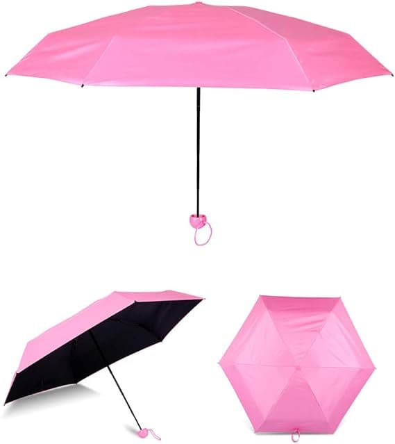 Mini kompakt paraply vindafvisende rejse sol & regn med kapseltaske[TT]
