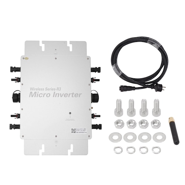 2800W Solcelle Grid Tie Mikroinverter IP65 Vandtæt Automatisk Identifikation Solcelle Mikroinverter til Balkon Kraftværk EU Stik 100 til 240V