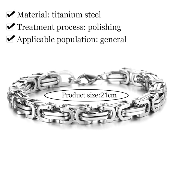 Armbånd i rustfrit stål til mænd: Armbånd lavet til mænd, til jul, fødselsdag